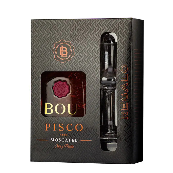 Pisco Bou Legado 40º Roble Reservado + Copa