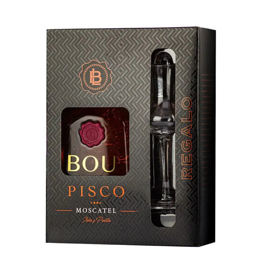 Pisco Bou Legado 40º Roble Reservado + Copa