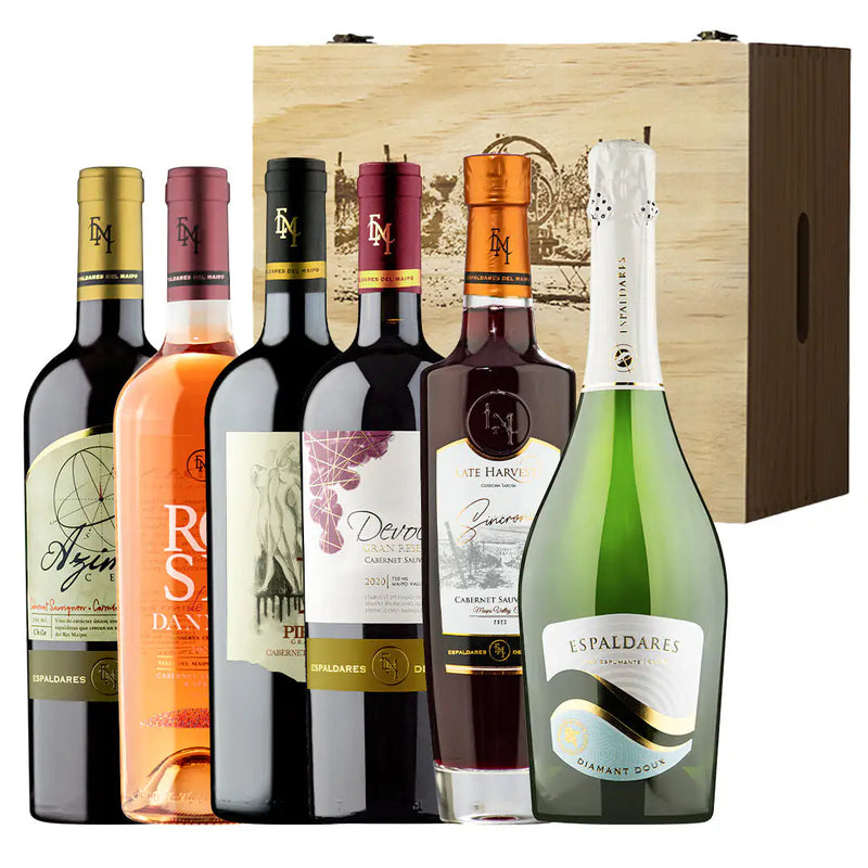 Mix de Vinos x 6 en Caja de Madera 2