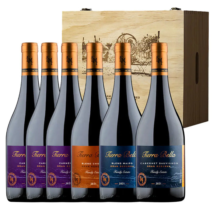 Mix de Vinos x 6 en Caja de Madera 3