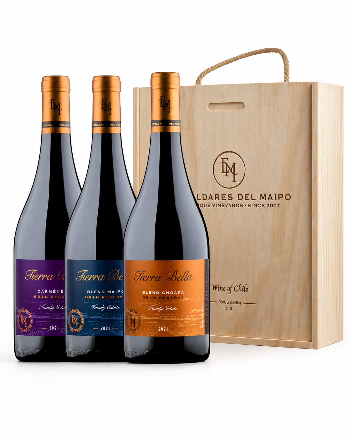 Pack Tierra Bella Gran Reserva | Selección de 3 Vinos más caja de regalo
