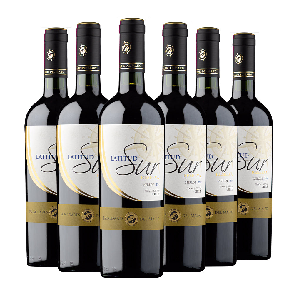 Caja x 6 Vinos Latitud Sur Merlot
