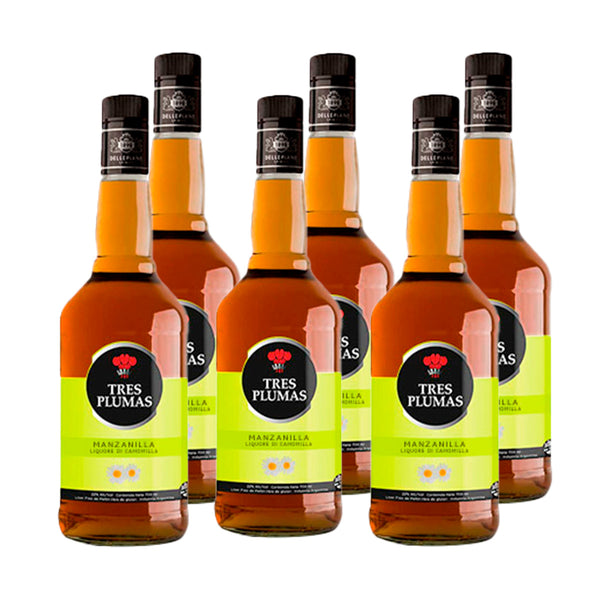 Caja x 6 Licor Manzanilla Tres Plumas
