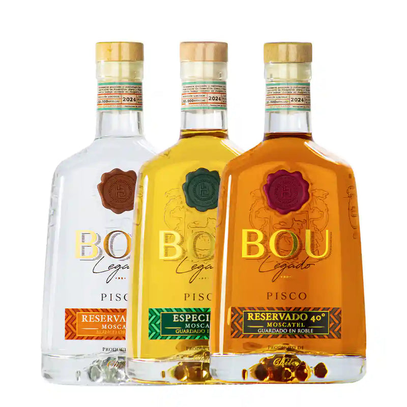 Mix 3 Pisco Bou Legado Variedades