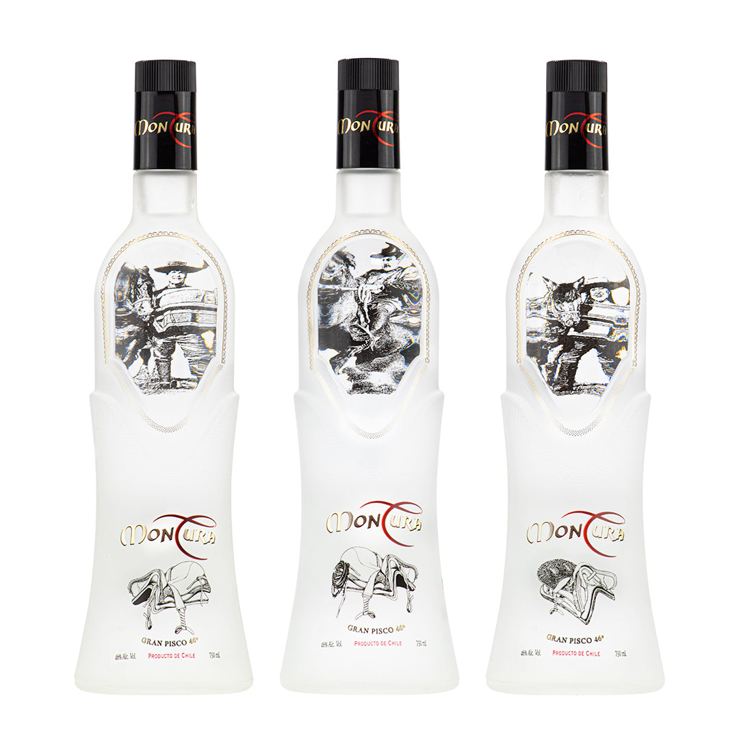 Trilogía Gran Pisco Montura 46° – Huaso-Huasa-Rampante Edición Limitada Premium (3 x 750ml)