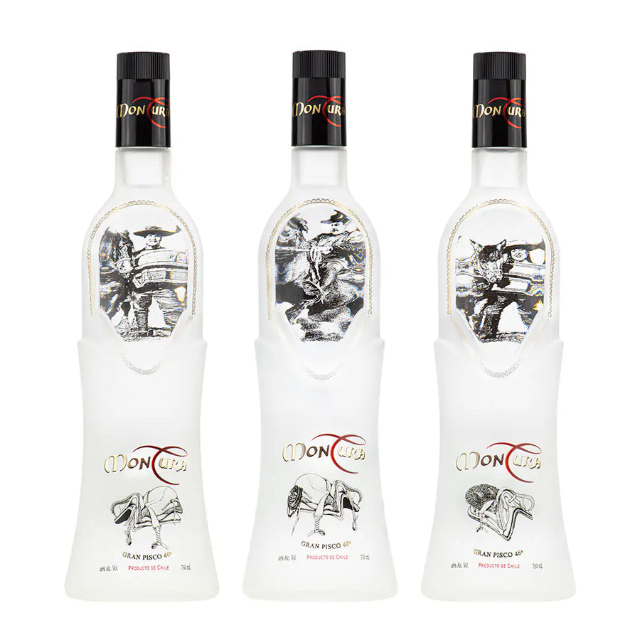 Trilogía Gran Pisco Montura 46° – Huaso-Huasa-Rampante Edición Limitada Premium (3 x 750ml)