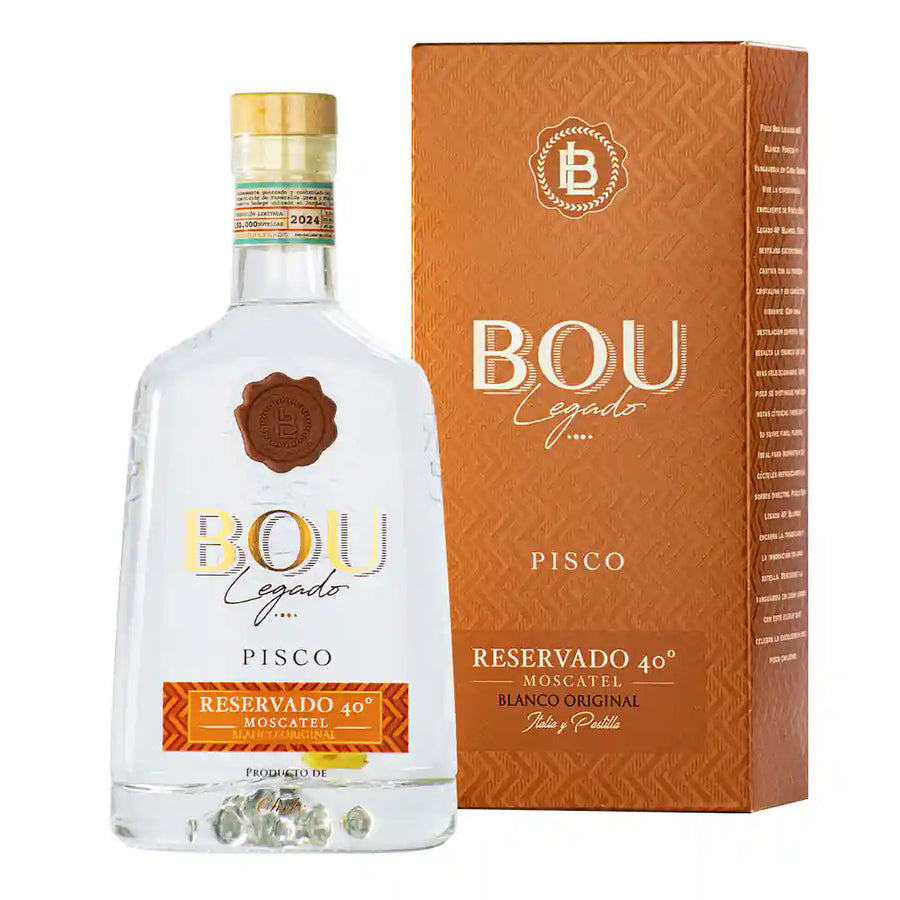 Pisco Bou Legado 40º Blanco Original Reservado