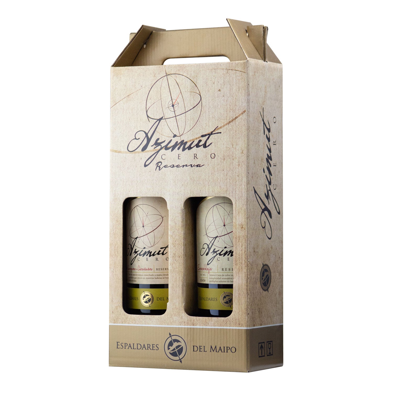 Pack Vino Azimut Cero x 2 Botellas 750 cc