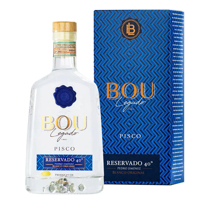 Pisco Bou Legado Blanco 40° Pedro Jiménez Reservado
