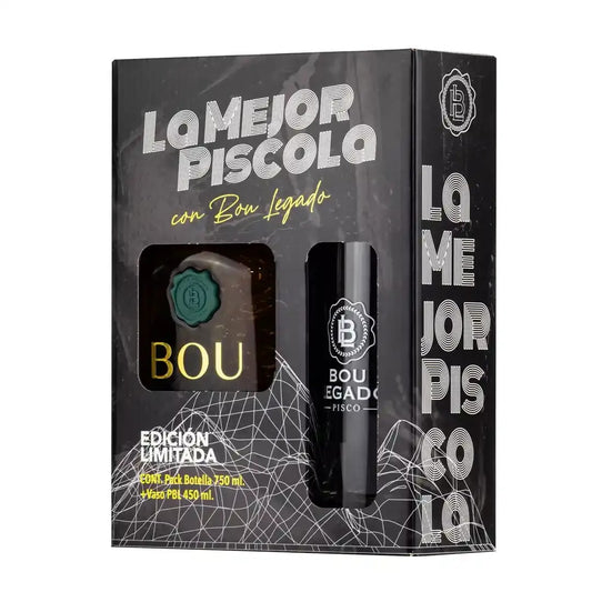 Pisco Bou Legado 35º Especial + Vaso piscolero