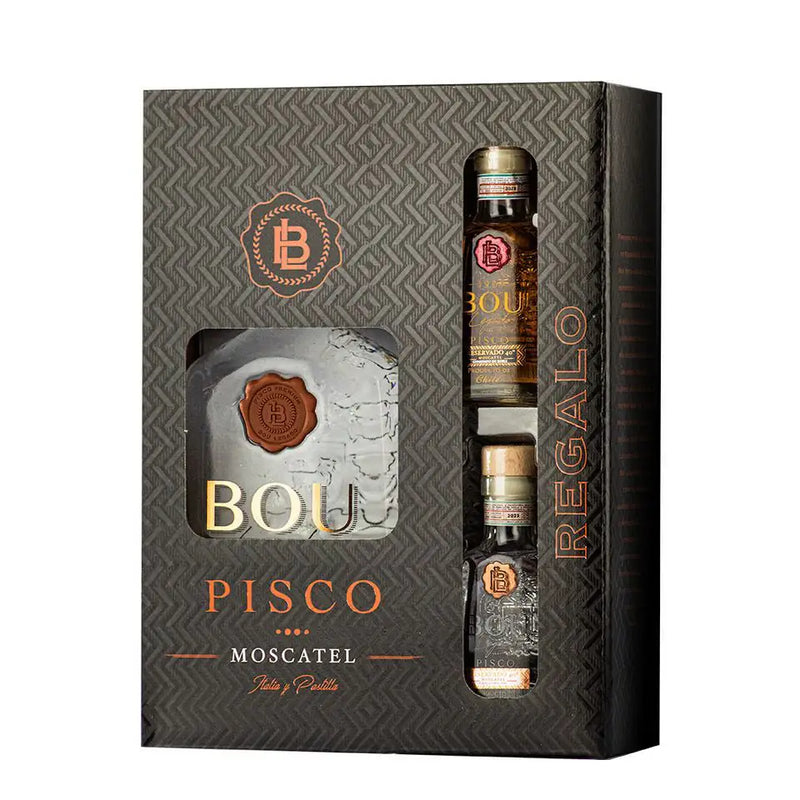 Pisco Bou Legado 40º Roble Reservado + 2 Miniaturas